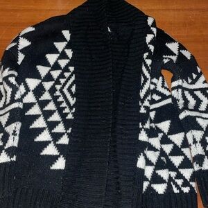 Express black and white cardigan, size small